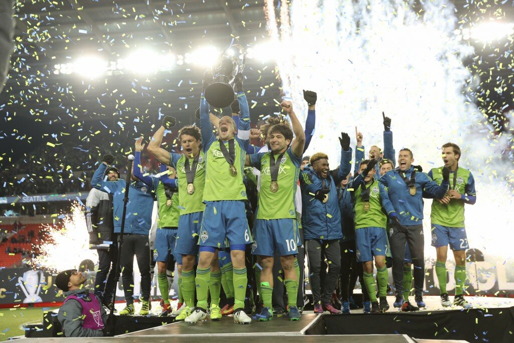 Seattle Sounders celebrate 2016 MLS Cup victory. ( SoundersFC)