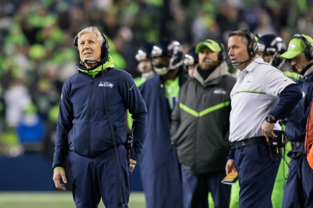 Pete Carroll looks on from the sidelines. ( Brandon Farris Photography)